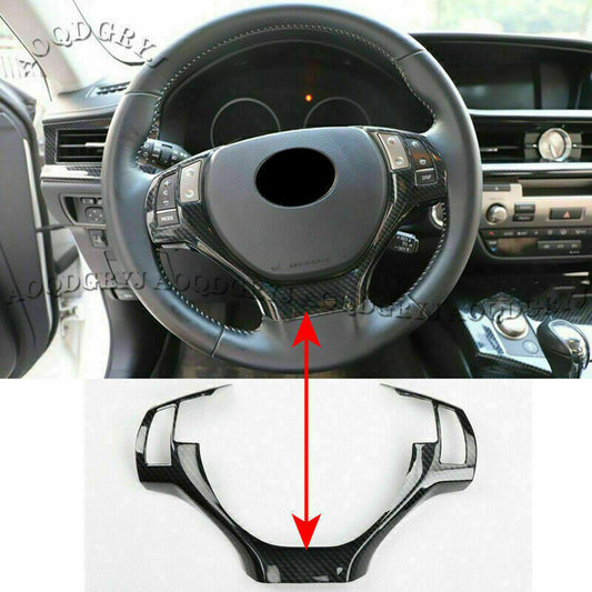 for Lexus ES350 250 300h 2013 2014 Carbon Fiber Steering wheel Trim Strip Cover