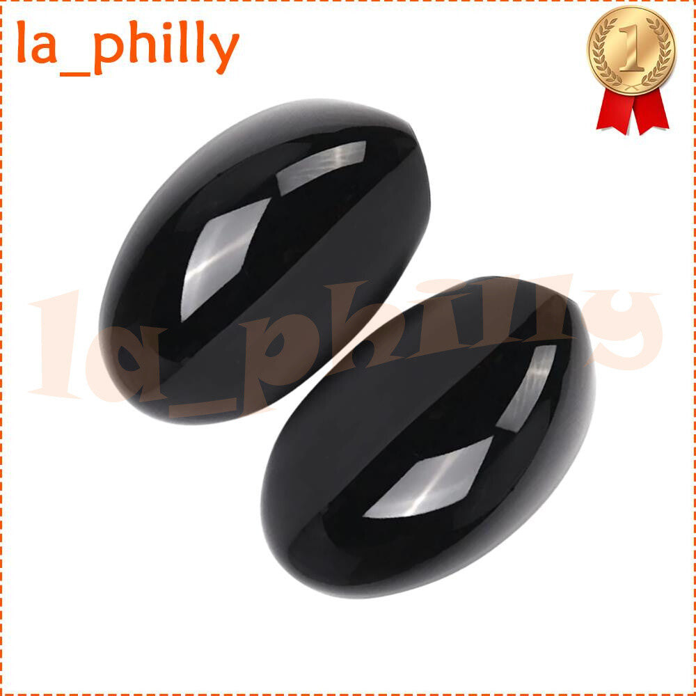 2pcs Black Mirror Cover Cap For 04 05 06 07 08 for Mini Cooper R52 Convertible LH+RH