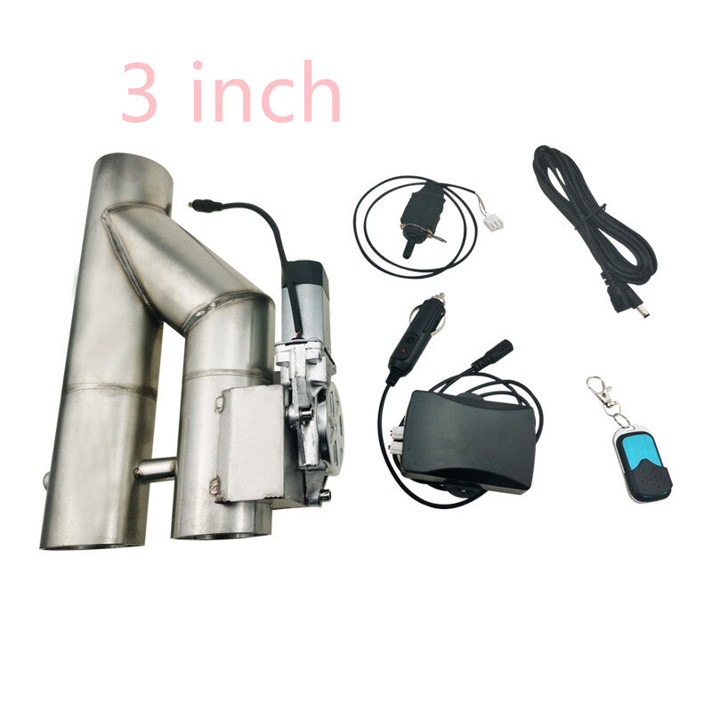3 Electric Exhaust Dual Valve Control Motor Y Pipe with Remote  Manual Switch