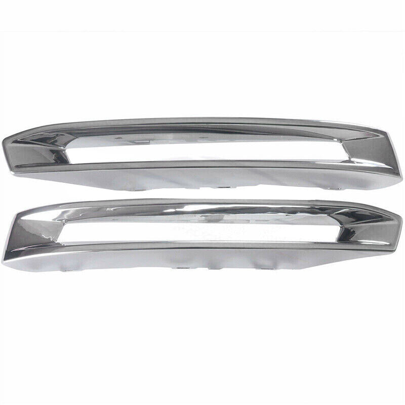 1Pair Front Fog Light Cover Chrome Trim Fits 2013-2016 for Benz X166 GL