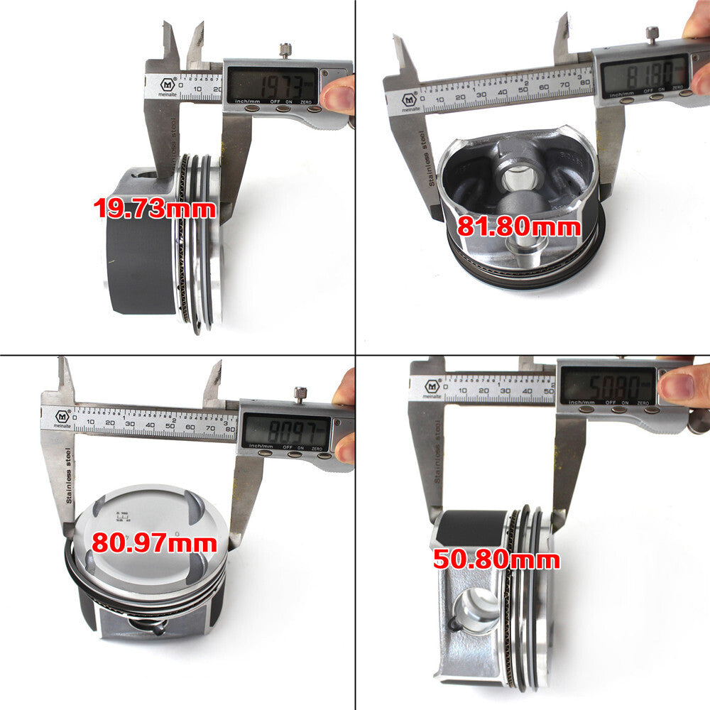 4x Pistons  Rings Set ¦µ82mm for 1.8L for Mercedes-Benz W203 W204 A209 C200K M271