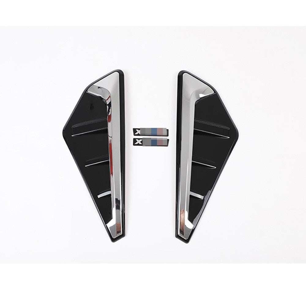 Chrome ABS Side Fender Air Vents Outlet Panel Cover for BMW X5 X5M G05 2019-2023