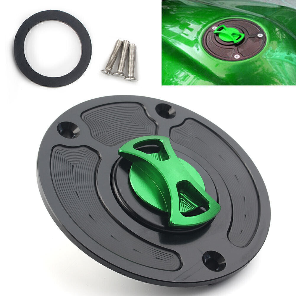 CNC Motorrad Tank Tankdeckel Abdeckung Keyless F¨¹r for Kawasaki ZX10R ZX9R Gr¨¹n