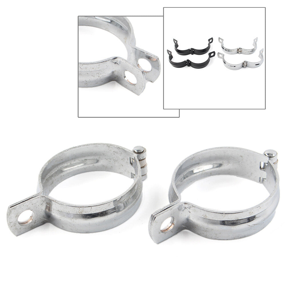 2x Metal Front Fork Clamp Turn Signal Light Mount Bracket Holder