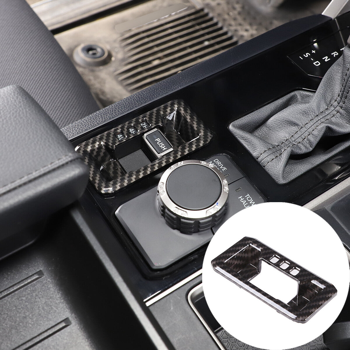 Carbon fiber interior air conditioning blade trim for Toyota Tacoma