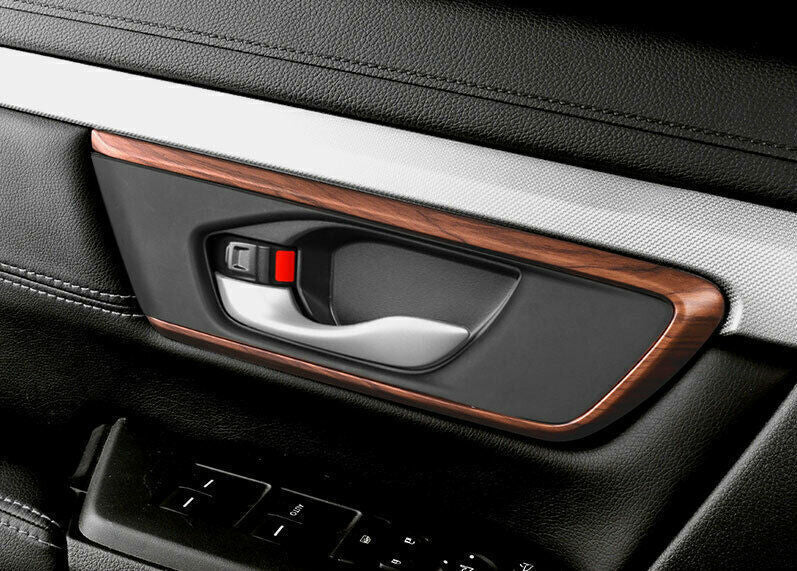 Inner Door Handle Cover Trim 4PCS for Honda CRV CR-V 2017-2022 Matte Peach Wood