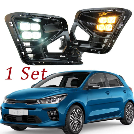 1. Dual fog lights, LED fog lights, and daytime running lights suitable for Kia Rio 2022 and 2023 models.