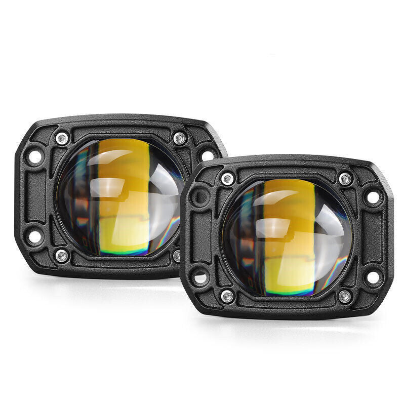2pcs Square 3inch 20W LED Spot Flood Beam Work Light Driving Truck Flush Mount