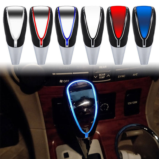 Car Auto Gear Shift Knob Blue LED Light Color Touch Activated Sensor USB Charge