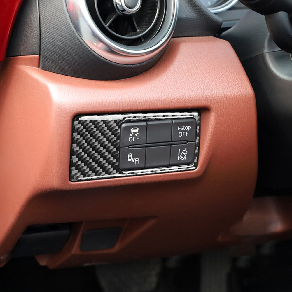 for Mazda MX-5 2016-2020 Carbon Fiber Interior Light Control Panel Cover Trim