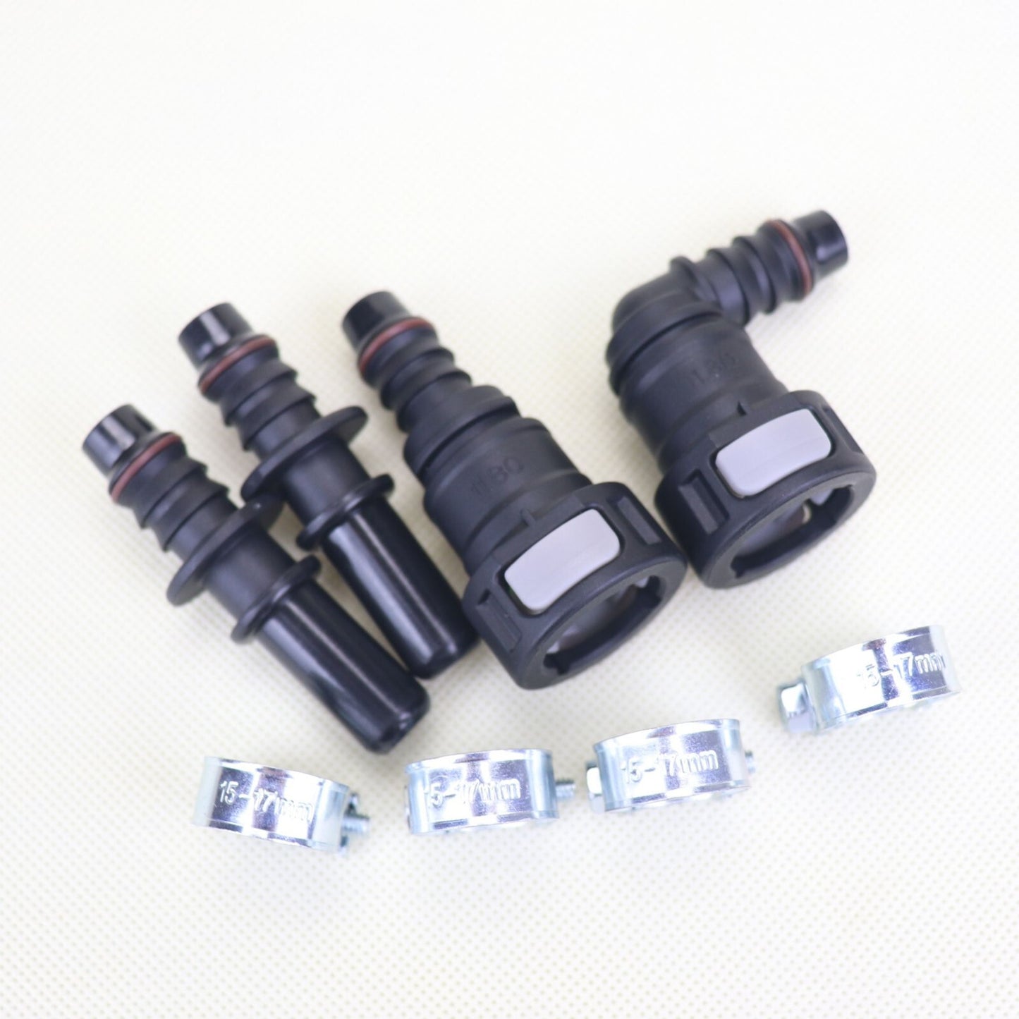 NEW 2 pairs Nylon Fuel Line Quick Connect Release Hose 11.8mm SAE 3/8 10mm