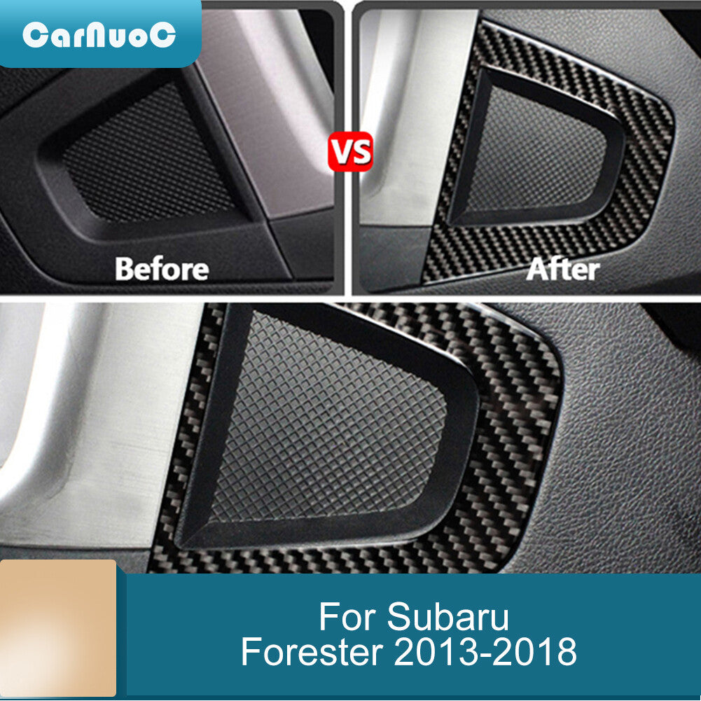 loud speaker panel trim interior carbon fiber sticker for subaru forester 13-18