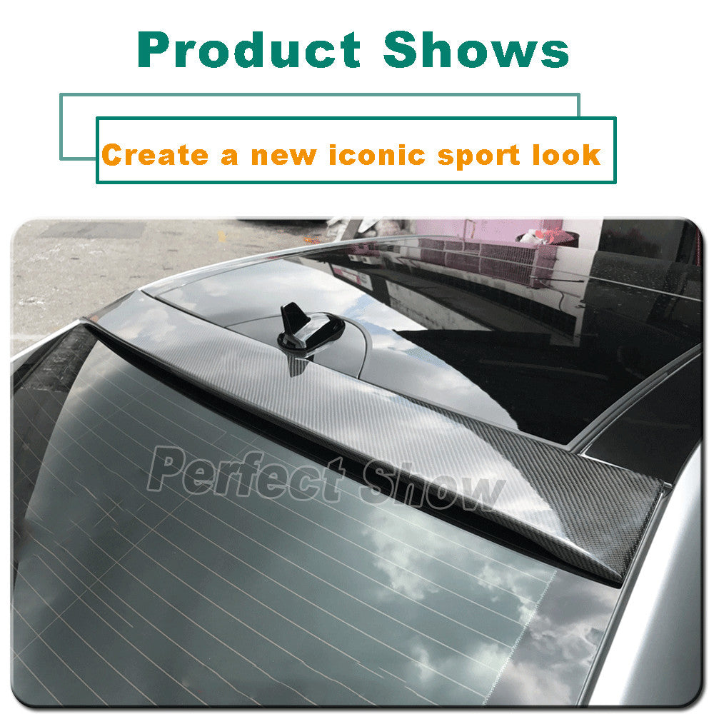 for Mercedes W212 E300 E350 E63 10-13 REAL Carbon Rear Roof Spoiler Top Wing
