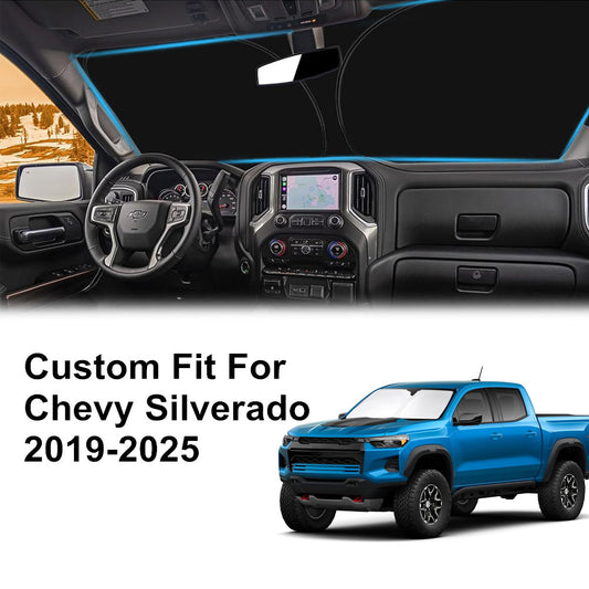 For 2019-2025 for Chevy Silverado 1500 Front Windshield Sun Shade Cover Accessories