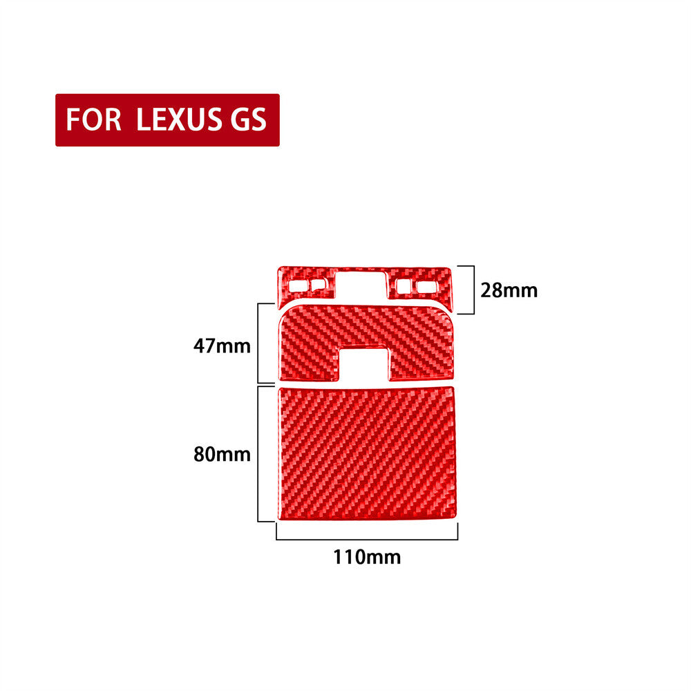 Red Carbon Fiber Rear Trunk Switch Button Panel Cover Fit for Luxus GS 2006-2011