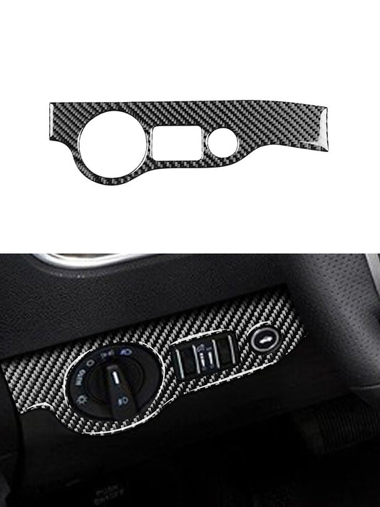 Car Headlight Trim Cover Decor Carbon Fiber for Dodge for Challenger 2015-2020