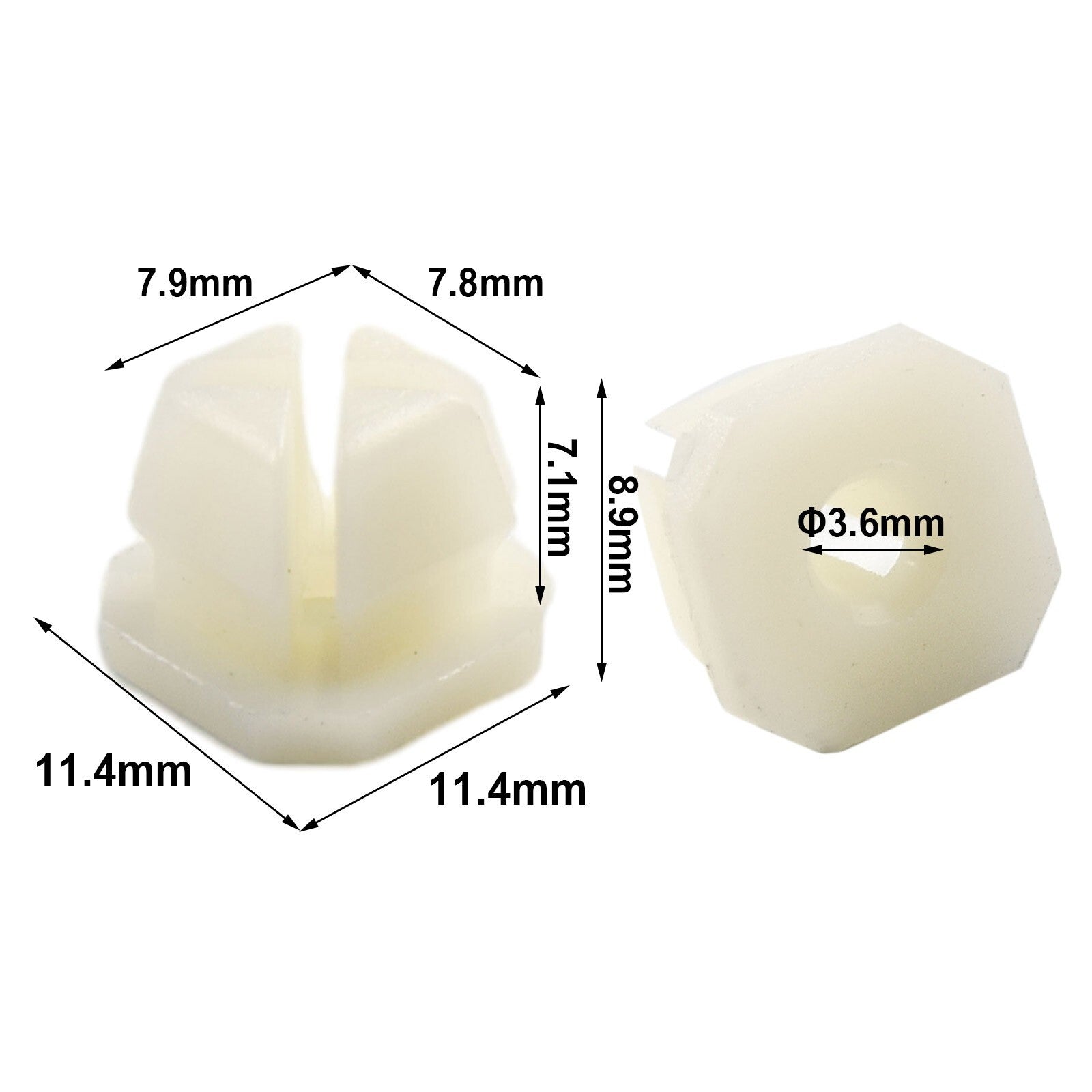 8 10 Car headlight bezel nut clip for 3919773, suitable for 5/16 inch holes, .