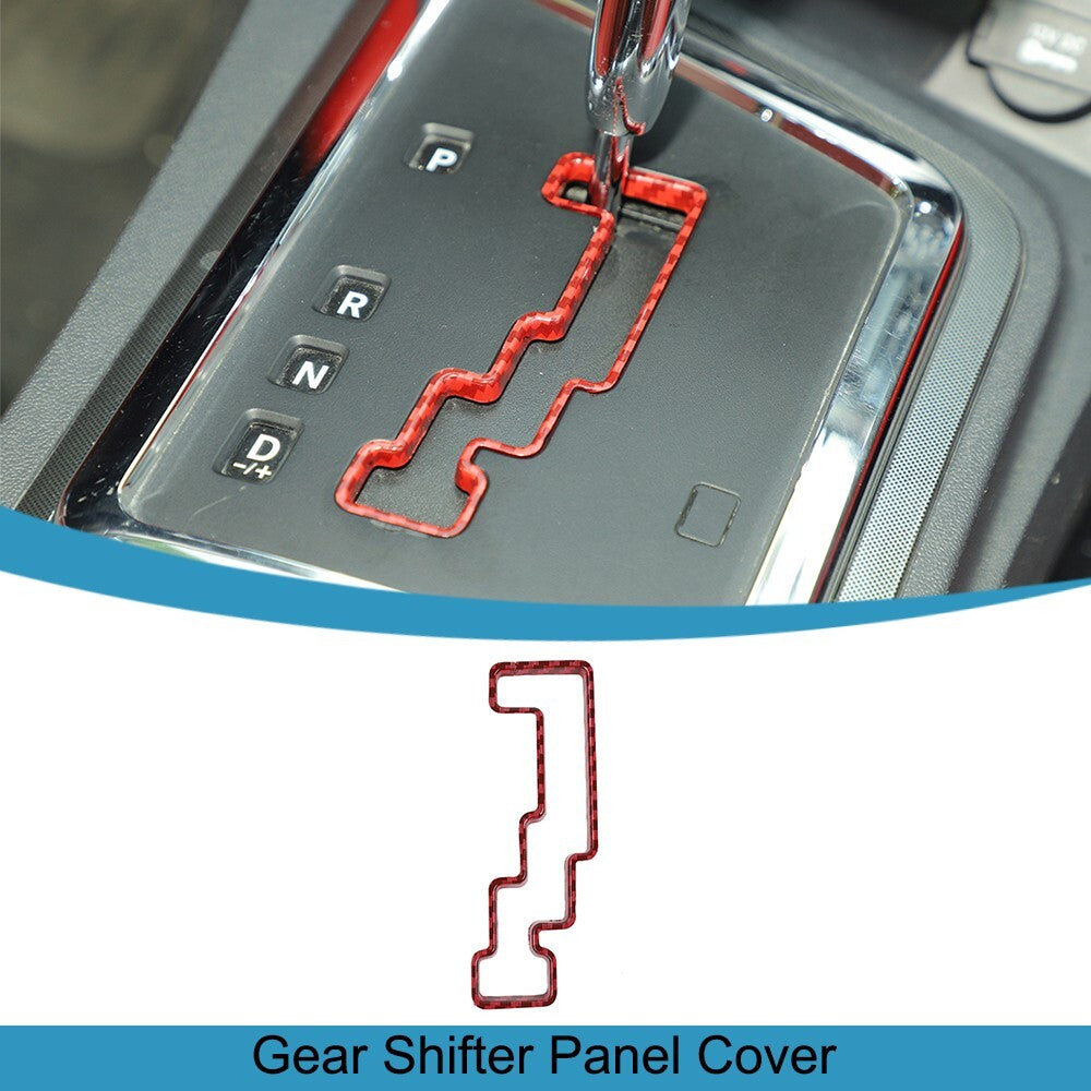 Console Gear Shift Panel Cover Trim Ring Stickers for Dodge for Challenger 2009-2014