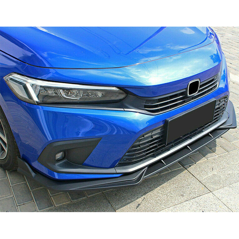 for Honda for Civic Sedan 22-23 Matt Black Front Bumper Lip Splitter Spoiler Lip Kit