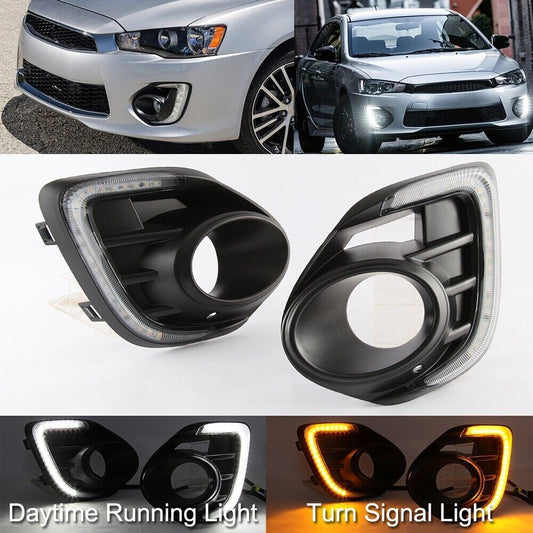 for Mitsubishi Lancer 2016-2017 18 Daytime Running Lights LED Front Fog Lamp DRL