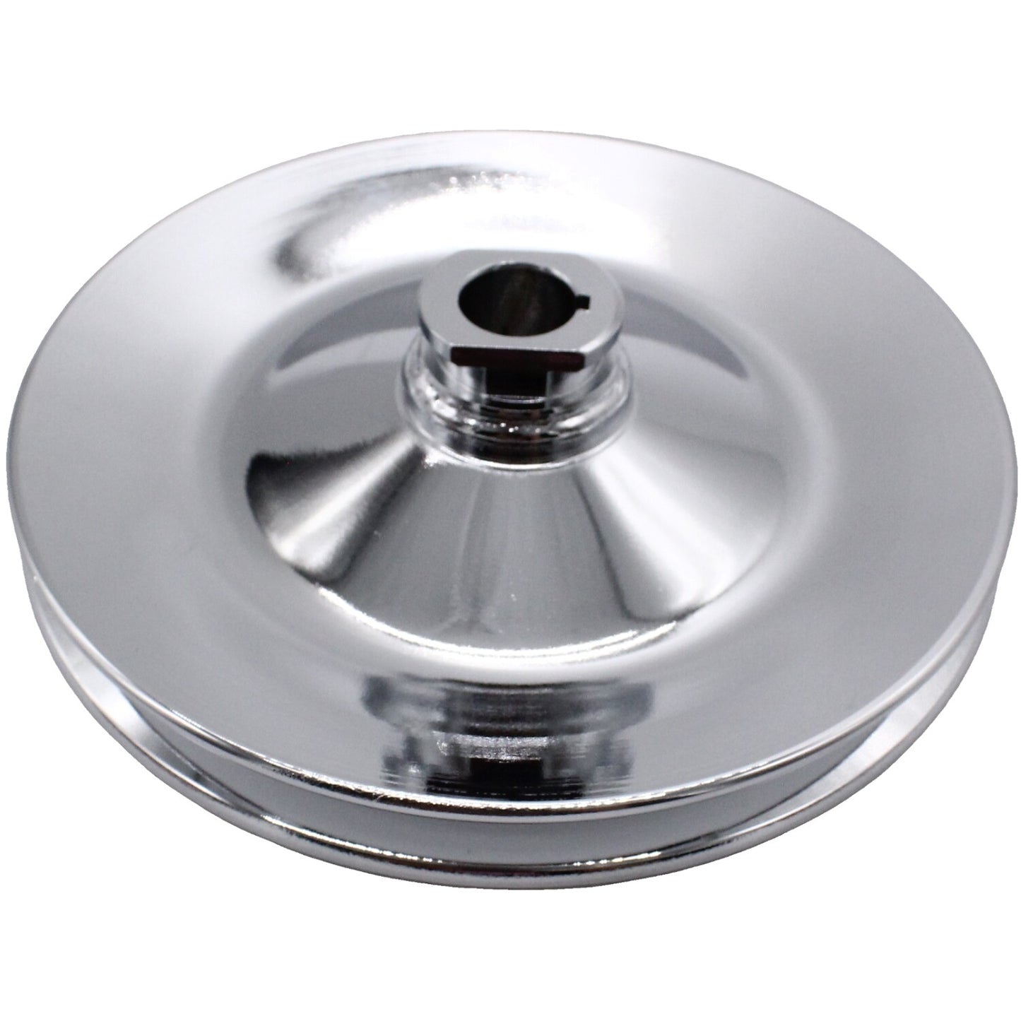 Chrome Power Steering Pump Single Groove Pulley Fits For GM for Chevy for Buick for Pontiac