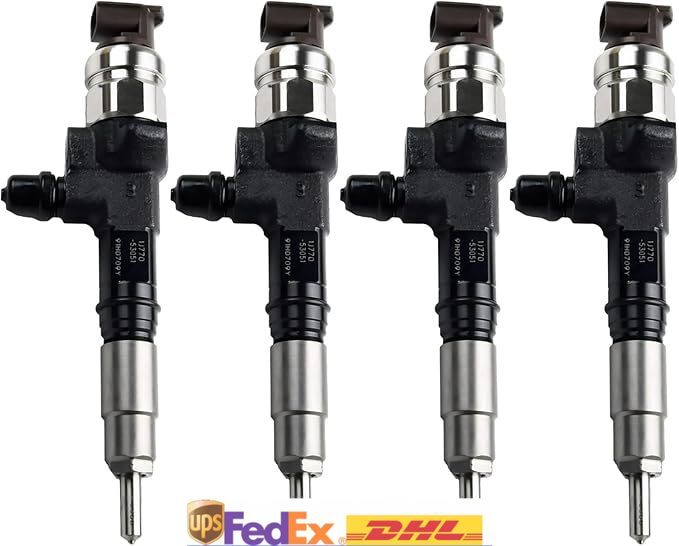 4X Fuel Injector 295050-1980 1J778-53050 For Kubota V3307 V3307-CR-TE4 Engine