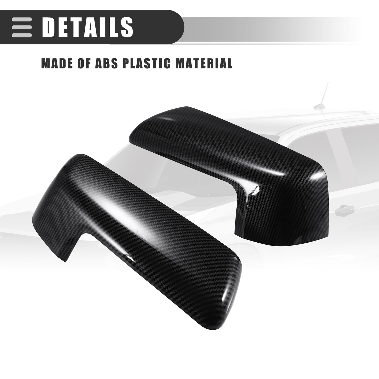 Carbon fiber half-mirror cover for 2019-2023 for Chevrolet Silverado/ for GMC for Sierra 1500
