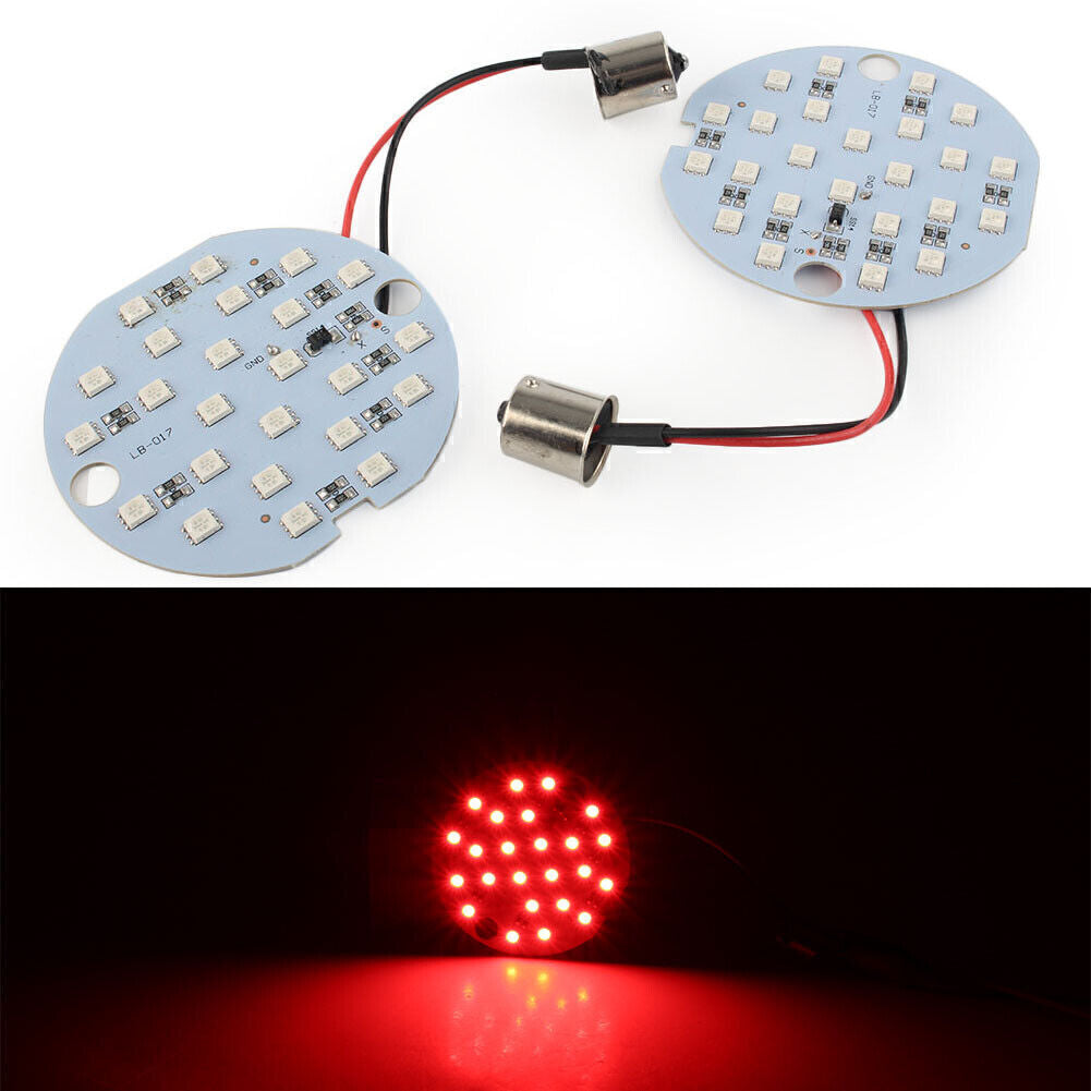 Red Turn Signal/Daytime Running Panel Light Fit for Harley 1156 BA15d