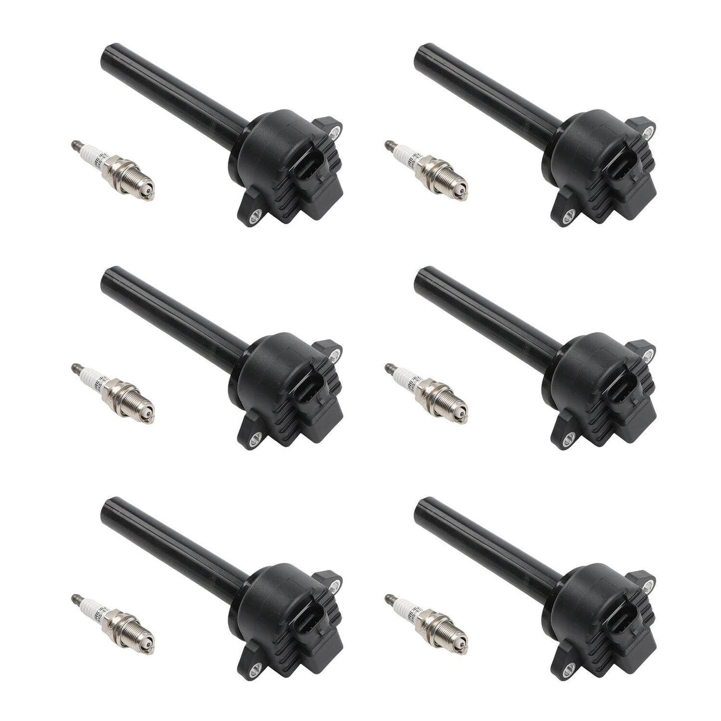 6PCS For 2000-2002 for Isuzu Trooper 3.5L V6 Ignition Coil  Spark Plug UF252