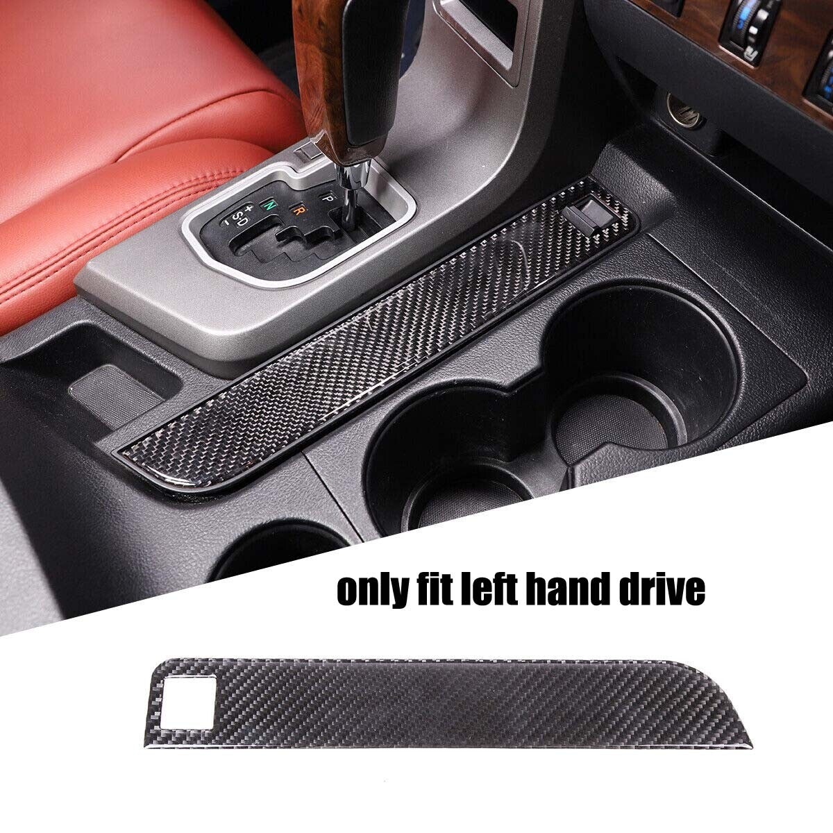 2007-13 Soft Carbon Fiber Indoor Center Strip Sticker Console Trim For Tundra
