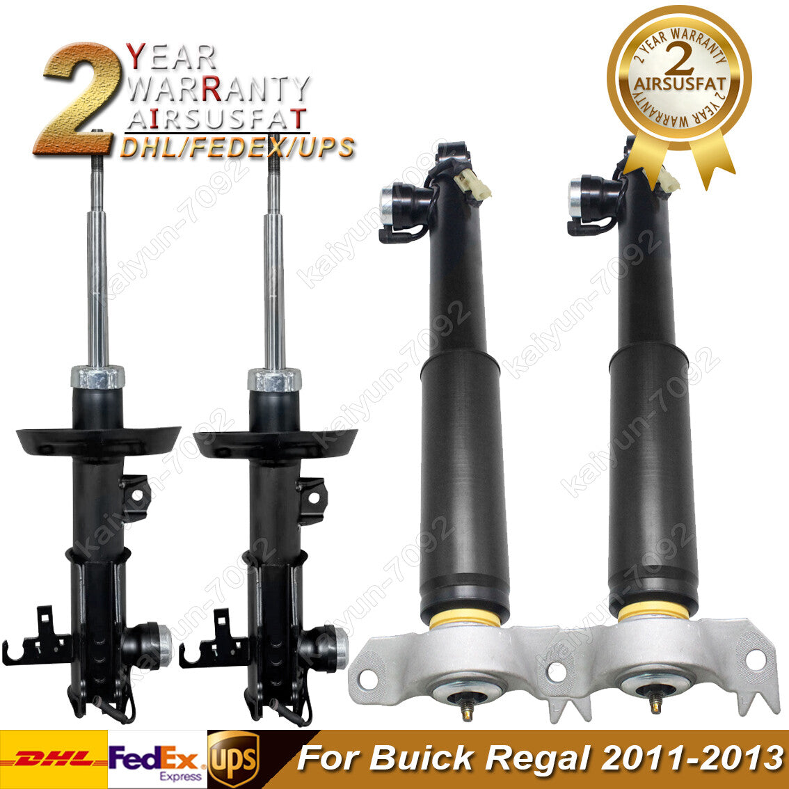 4pcs Front Rear Shock Absorber Struts W/ADS for Buick Regal 2011-2013 13319742