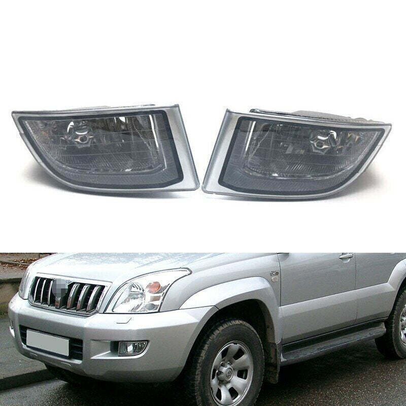 Pair Front bumper Fog Light Clear for Toyota for Land Cruiser Prado 120 2002-2009
