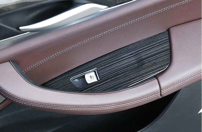 for BMW X3 G01 2018-2021 Black Steel Inner Glass Window Lifting Panel Decor Trim