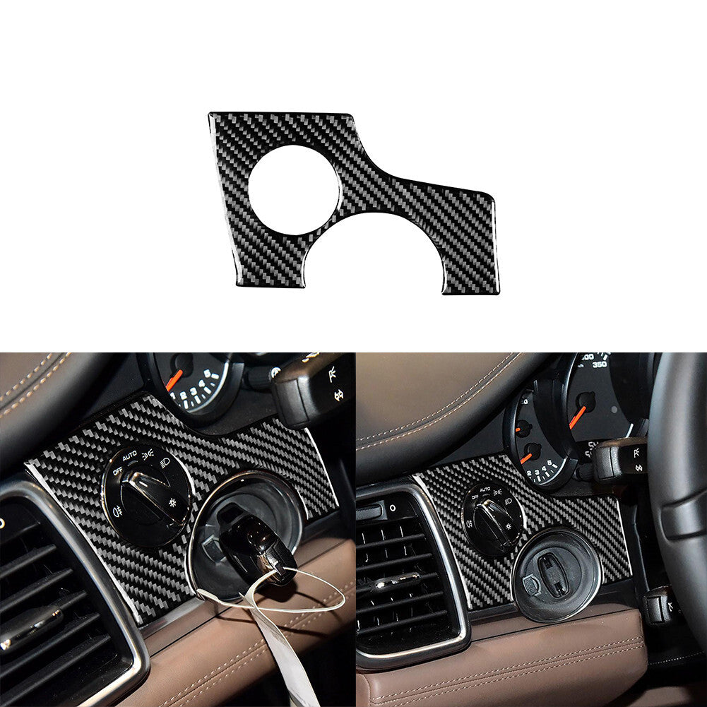 Carbon Fiber Key Hole Decorative Cover Trim for Porsche for Panamera 2010-2016