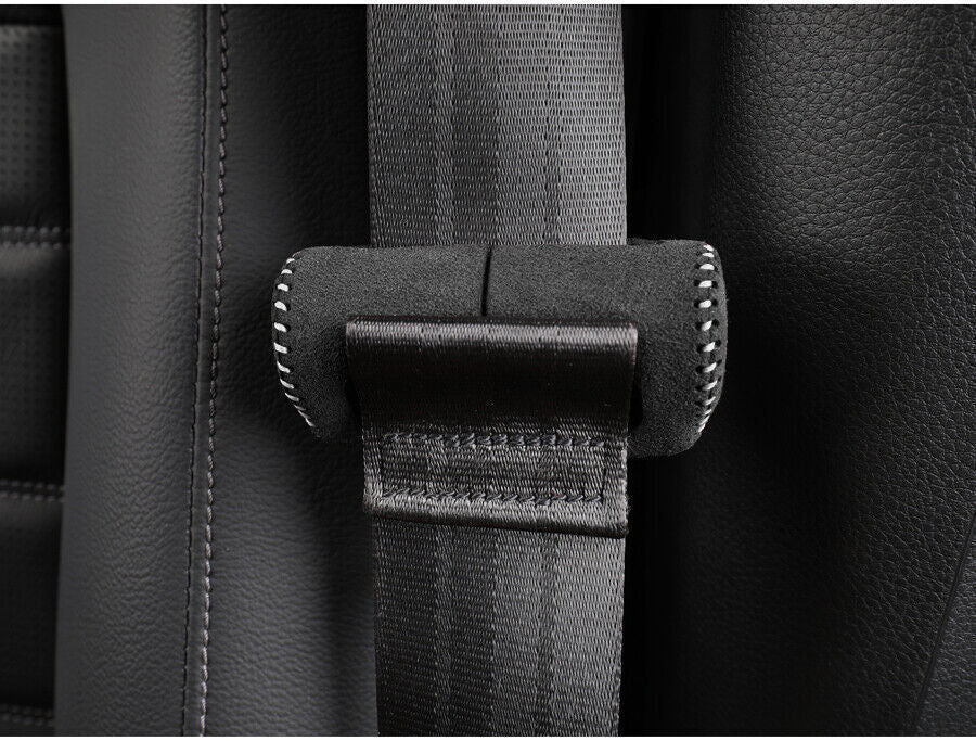 for Honda CRV CR-V 23-2024 Black Suede Leather for Seat Belt Adjustment Cover Trim
