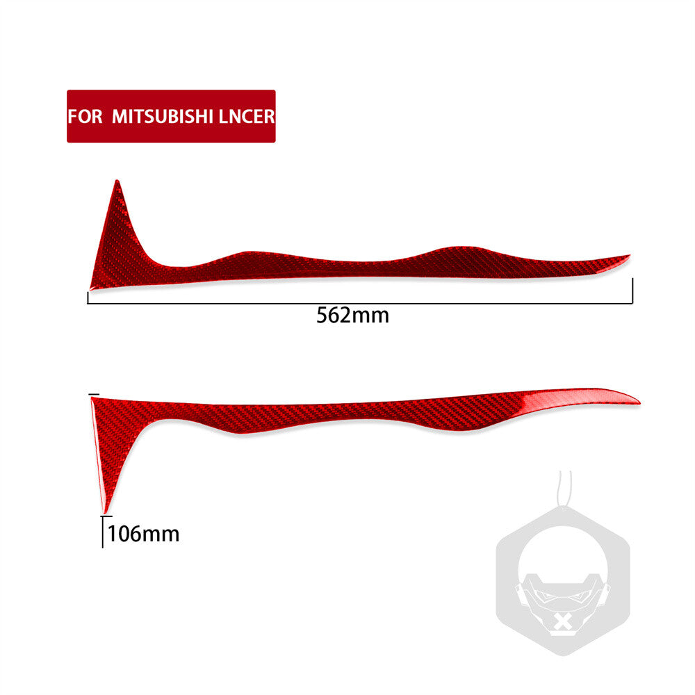 Red Carbon Fiber Headlight Eyelids Eyebrow Cover for Mitsubishi Galant 1997-2002