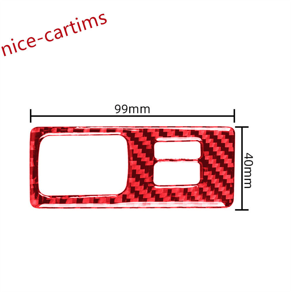 for Ford F150 2009-14Red Carbon Fiber Interior Light Control Switch Panel Trim B