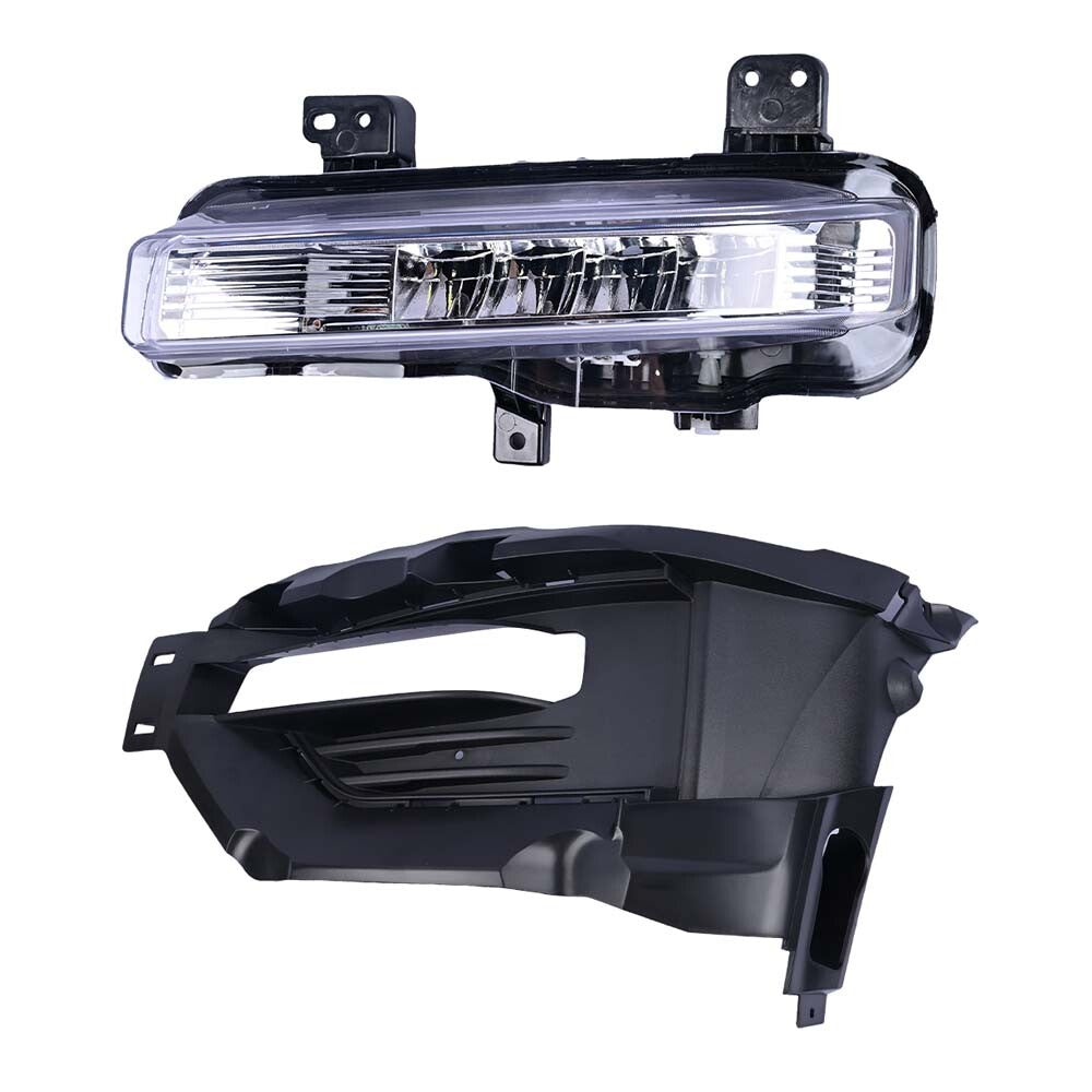 Left Side Bumper Fog Light w/ Trim Cover Fits 2020-2021 for Ford Explorer