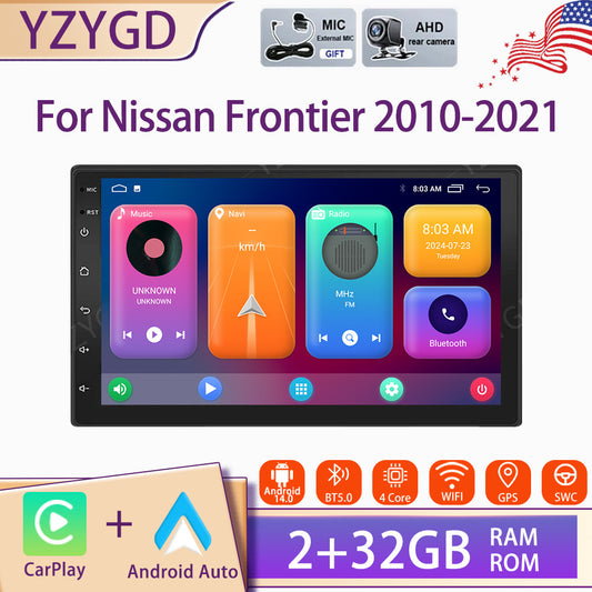 for Nissan Frontier 2010-2021 Carplay Car Stereo Radio Android GPS Player Screen