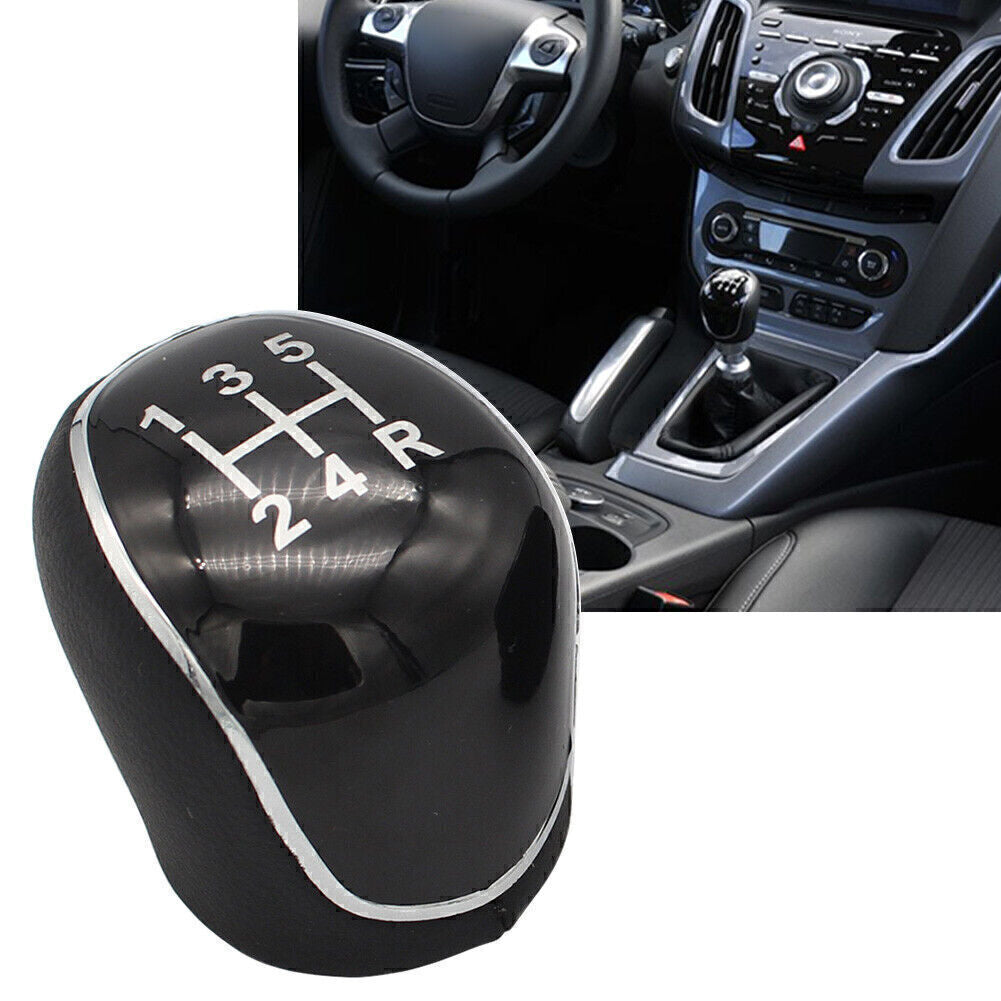 Interior Car 5 Speed Gear Shift Knob Fit for Ford C-Max Focus Mk2 Mk3 Kuga S-Max