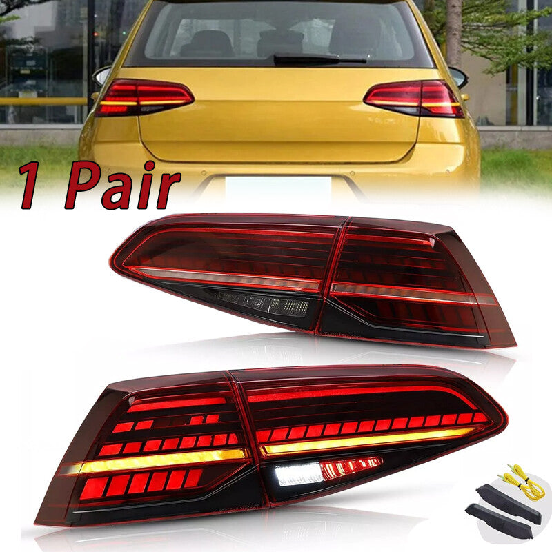 LED red taillights for Volkswagen for Golf 7 MK7/7.5 GTI 2013-2019 with 4 accessories.