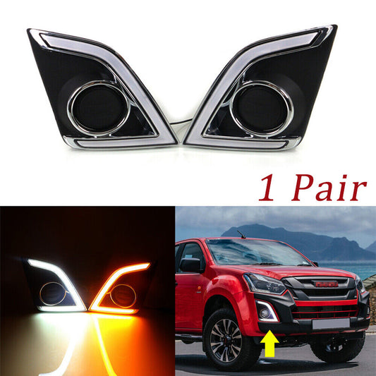 for Isuzu D-max 16-17 Daytime Running Lights LED DRL Fog Lamp Replacement Bumper