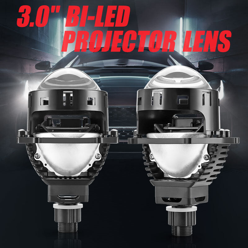 2X 90W 3.0 Bi-LED Projector Lens Car Headlight Kit Universal Retrofit VS Xenon