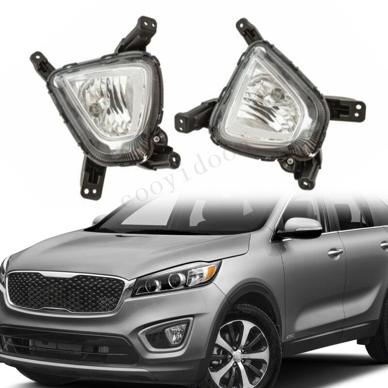 A pair of front-wheel drive fog lights, halogen LH RH, suitable for 2016 - 2018 for Kia Sorento LX/EX.