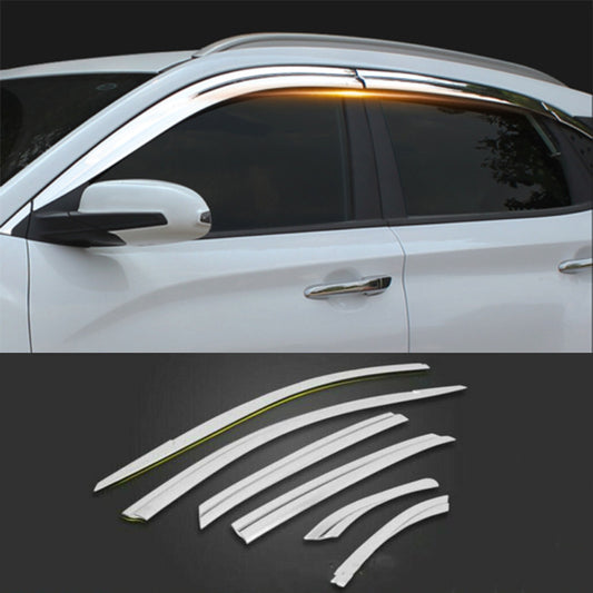 Chrome Window Visor Sun Rain Guard Vent Shade for Nissan Rogue 2021-2023