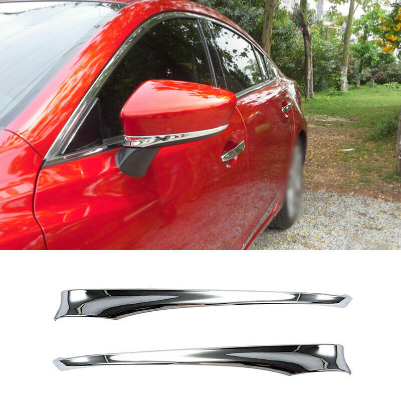 for Mazda 6 Atenza 2014-2016Gloss Chrome Rear View Mirror Decoration Strips trim