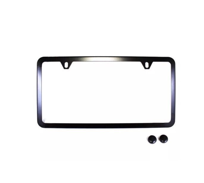 1 piece car license plate frame cover cap trunk 2-hole black for Dodge