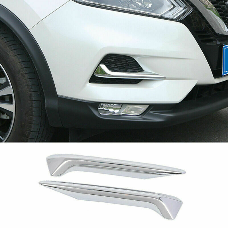 for Nissan Rogue Sport 2017-2021 ABS Chrome Car Front Fog Light Lamp Strips Trim
