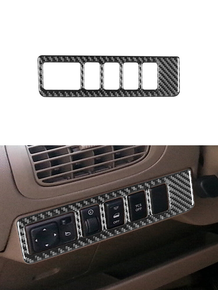 Rearview Mirror TCS Control Button Trim Carbon Fiber for Nissan Quest 2004-2006