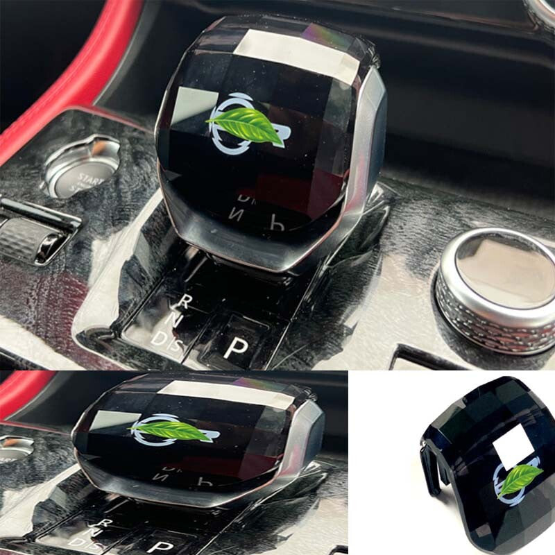 Gear Shift Knob Head Cover Replace Black Crystal Glas for Jaguar F-PACE 2021-23